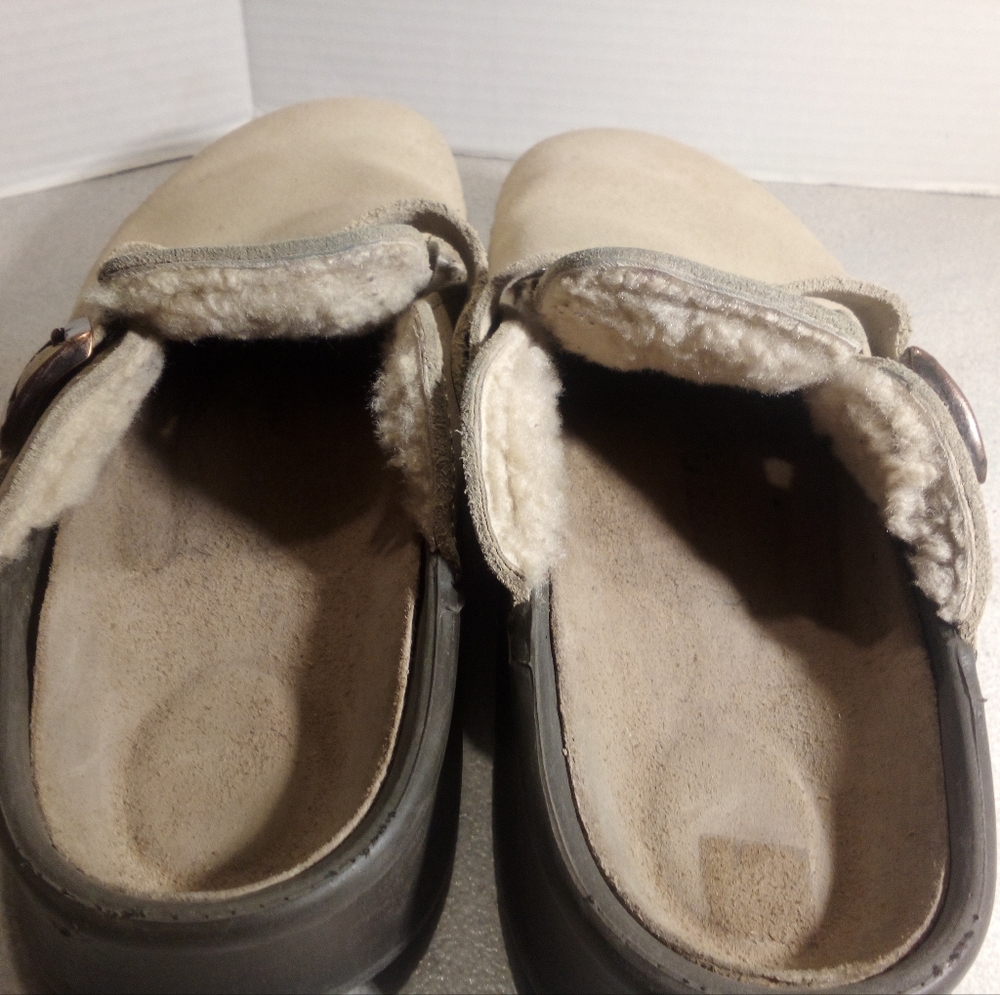 Birkenstock Boston Shearling Tan Clogs US sz. Men 10. Woman 11-11.5 - Picture 6 of 10